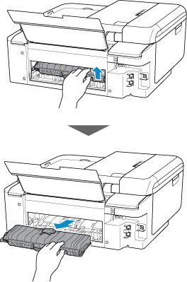 Canon Pixma Manuals Tr Series Removing Jammed Paper From Rear